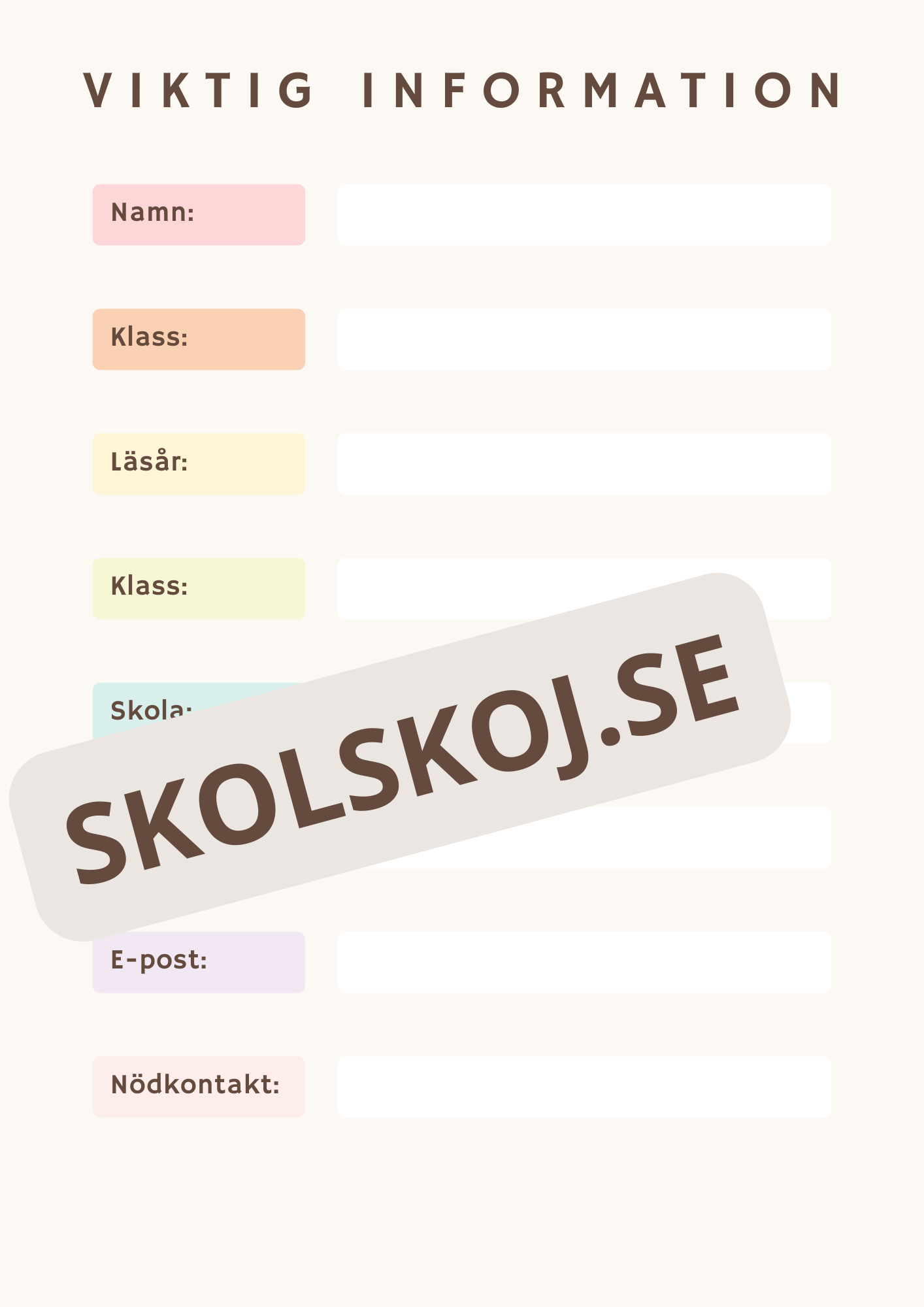 Lärarplanerare 2026-2027 - Häfte
