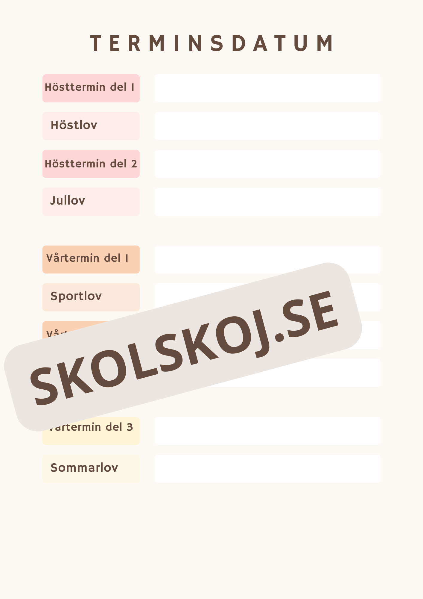 Lärarplanerare 2026-2027 - Häfte
