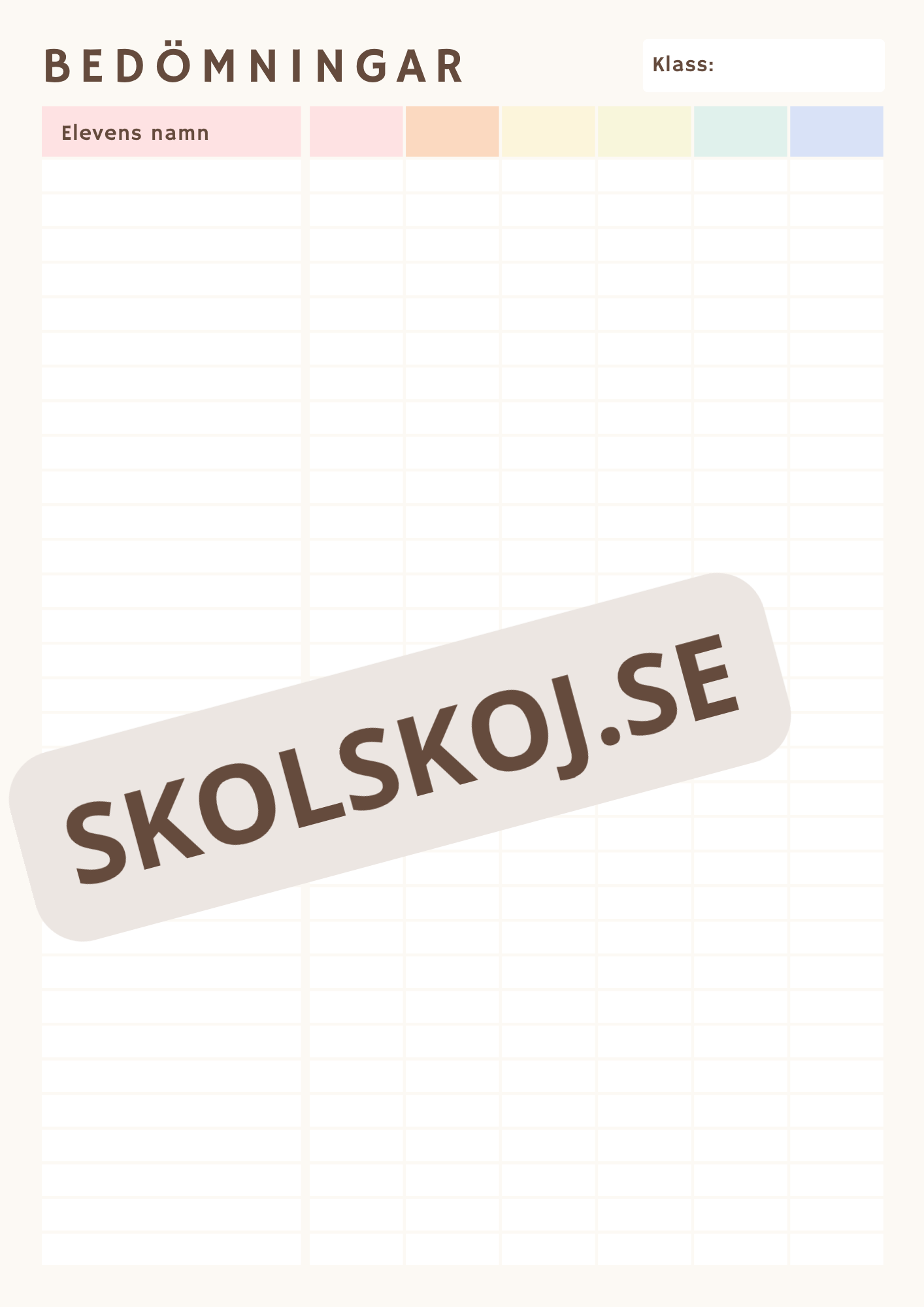 Lärarplanerare 2026-2027 - Häfte