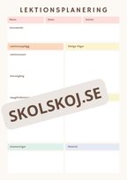 Lärarplanerare 2026-2027 - Häfte