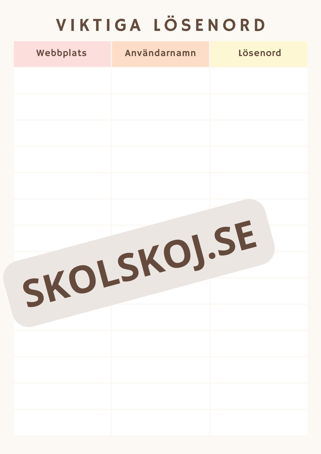 Lärarplanerare 2026-2027 - Häfte