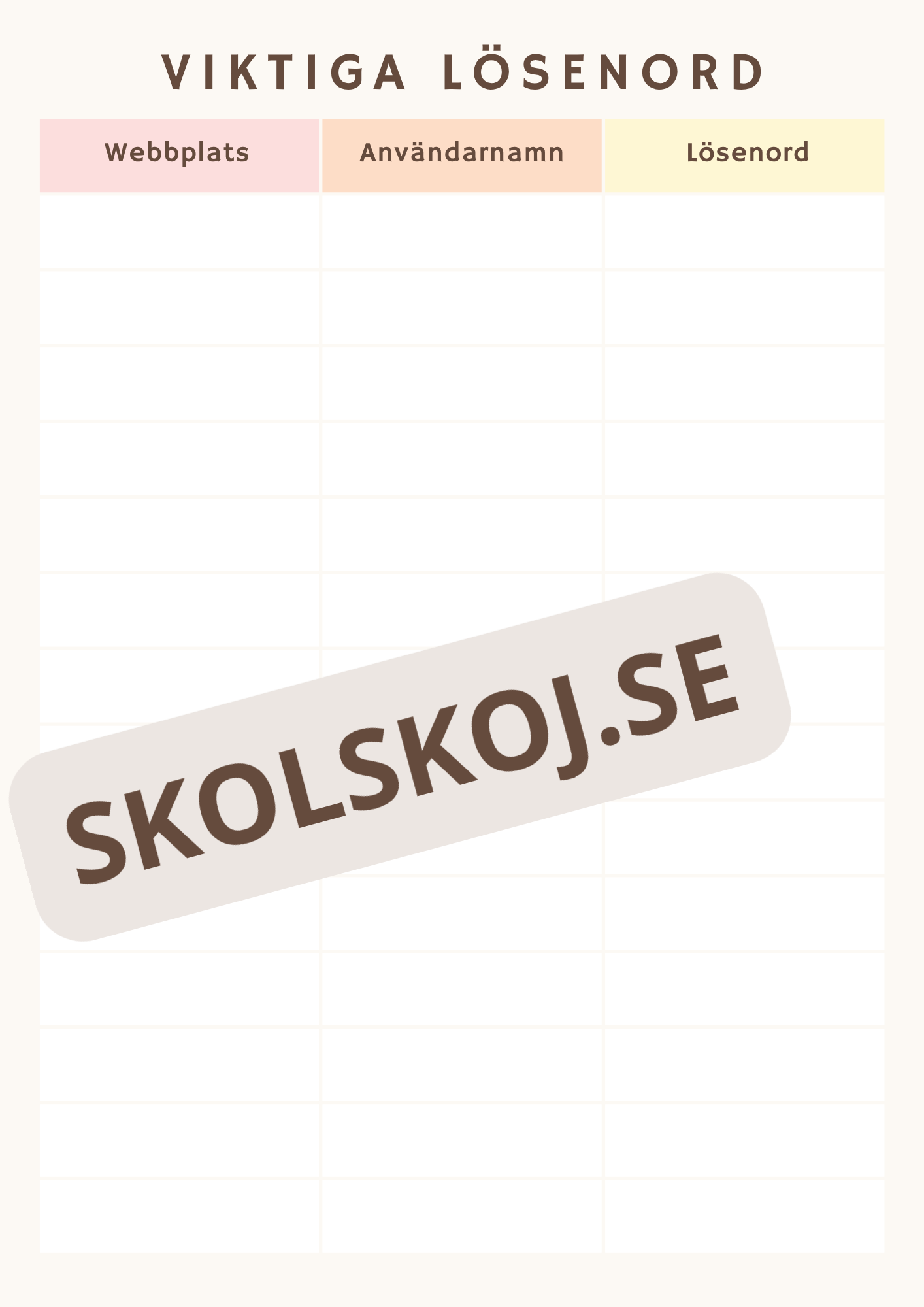 Lärarplanerare 2026-2027 - Häfte