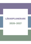 Lärarplanerare 2026–2027