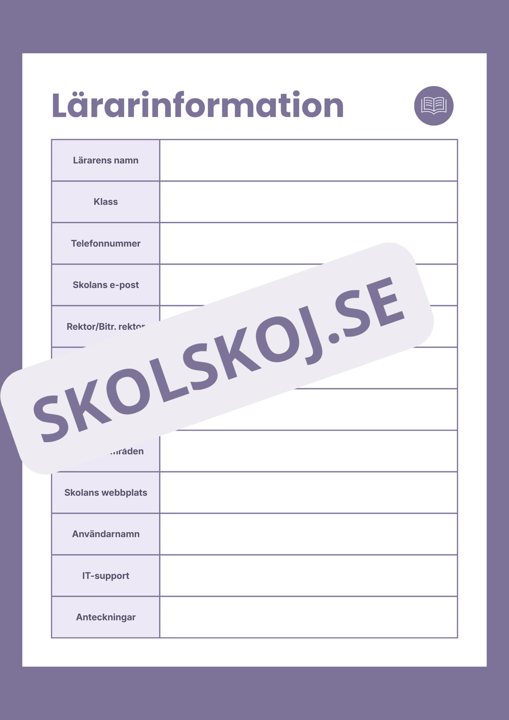Lärarplanerare 2026–2027