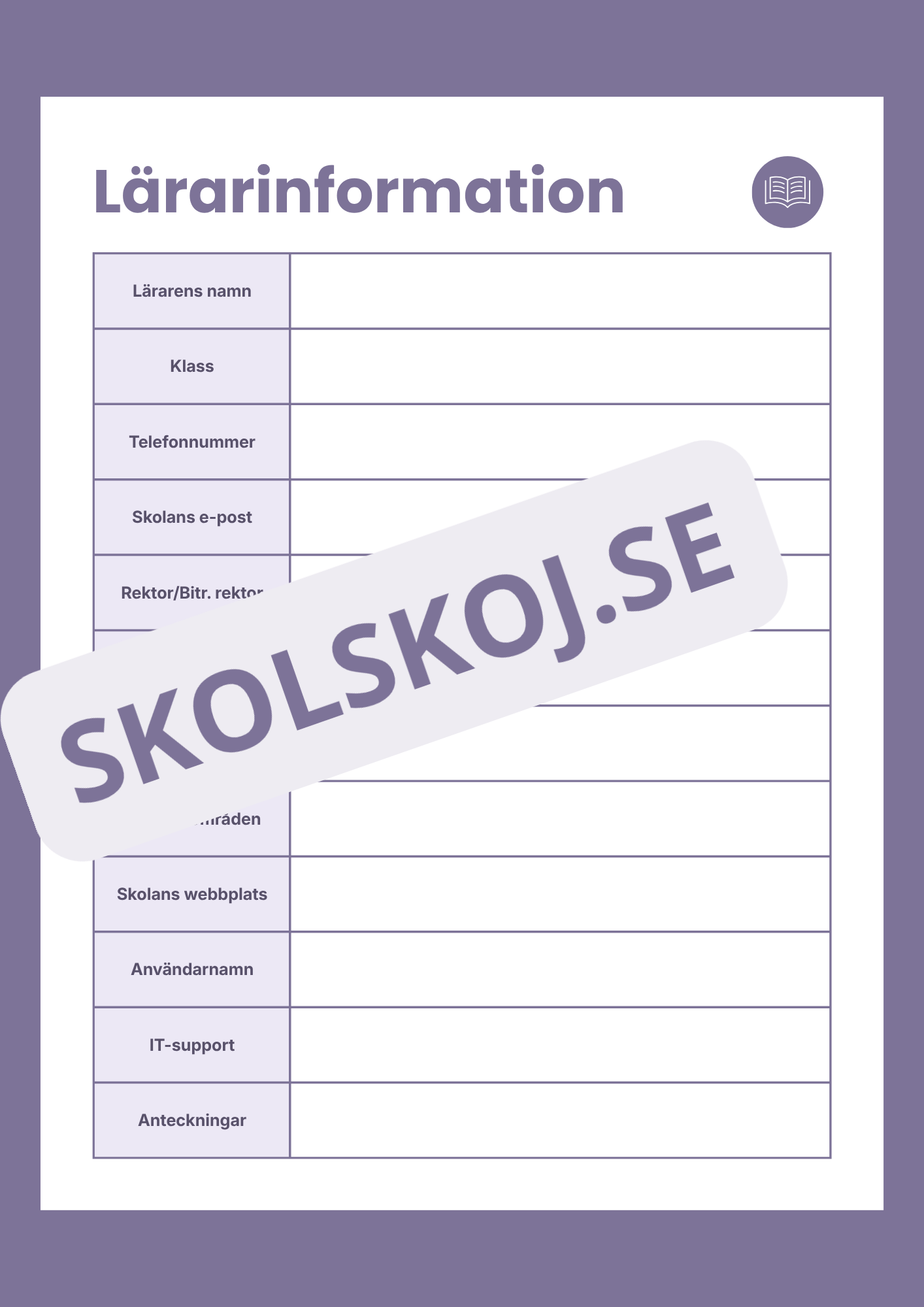 Lärarplanerare 2026–2027