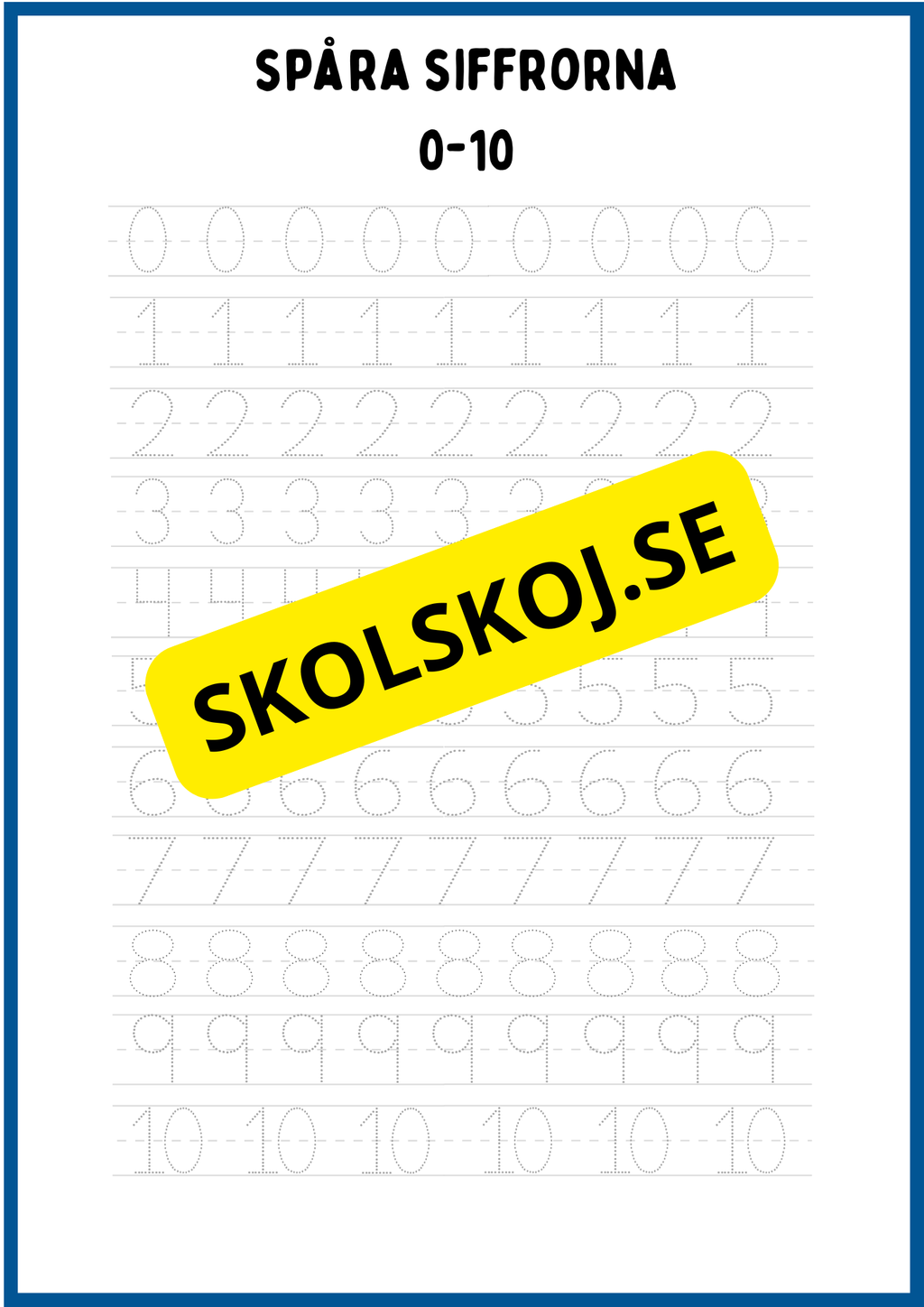 Lär dig siffror och tal 0 - 10