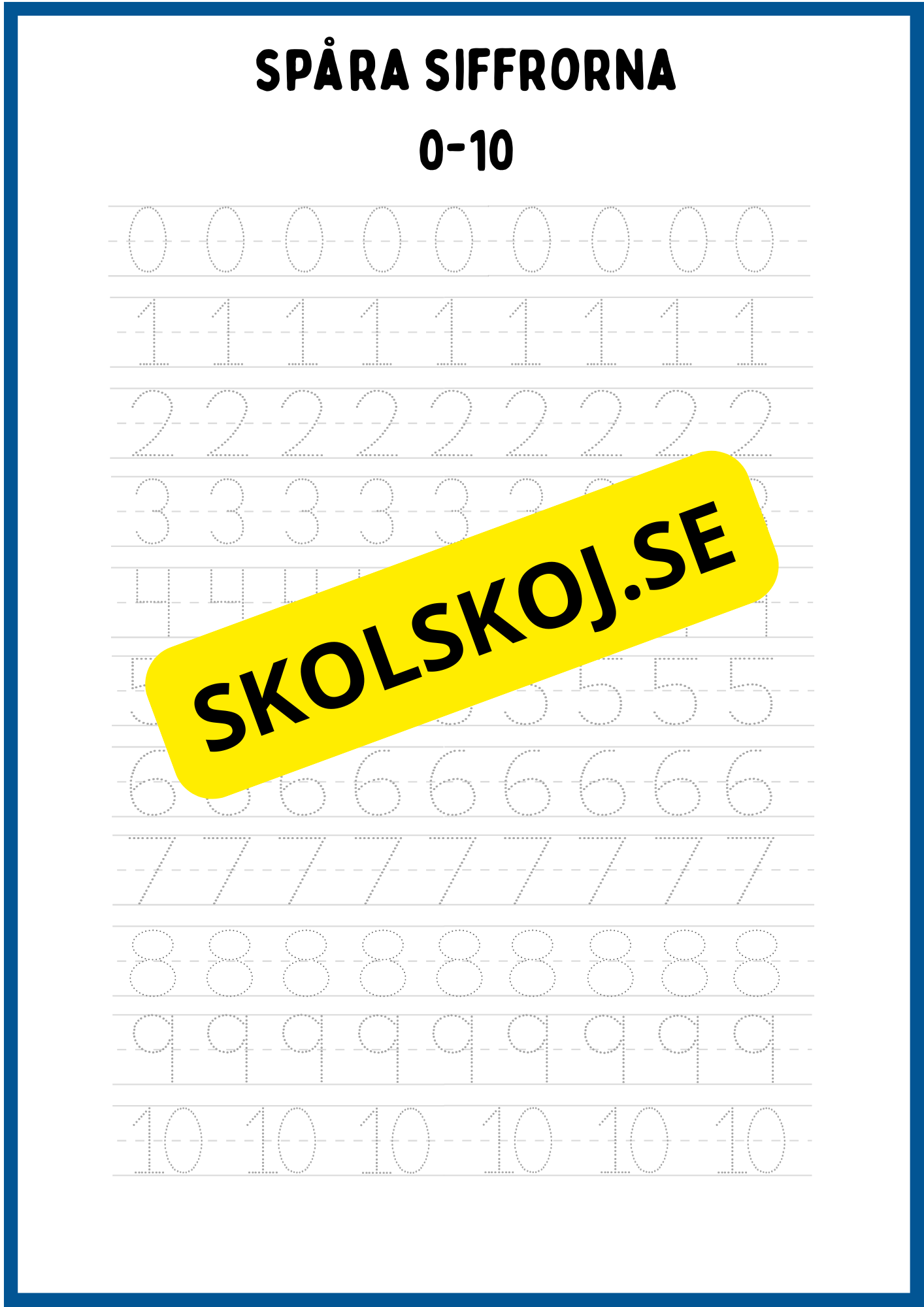 Lär dig siffror och tal 0 - 10