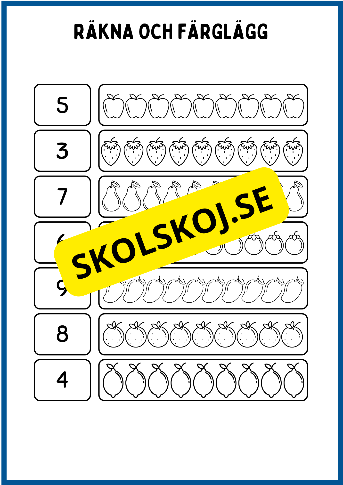 Lär dig siffror och tal 0 - 10