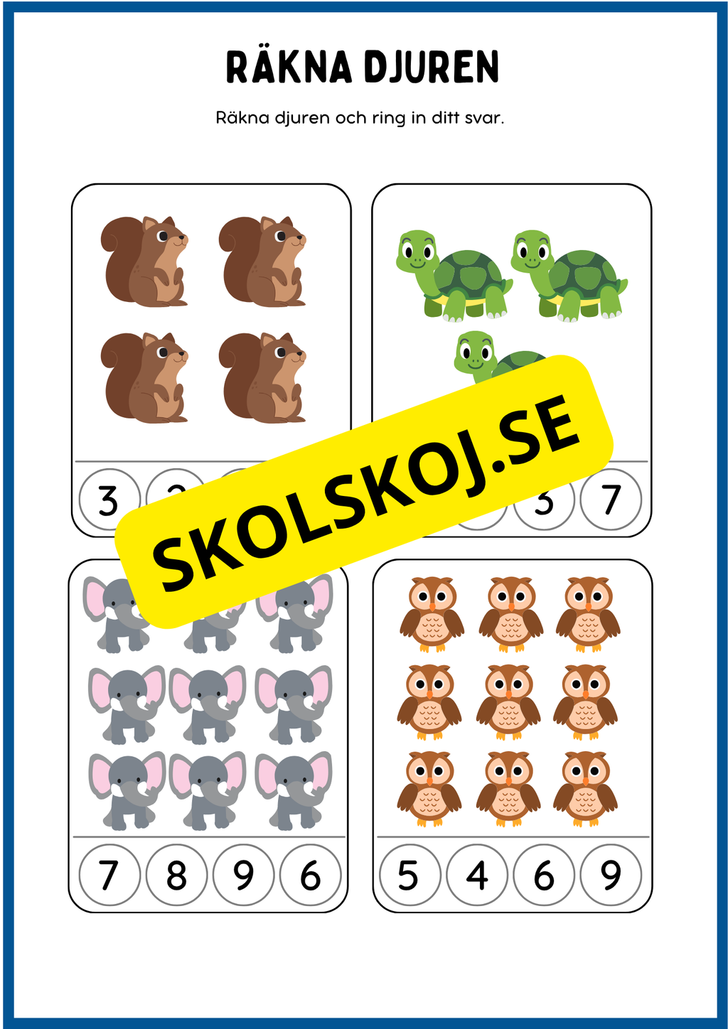Lär dig siffror och tal 0 - 10