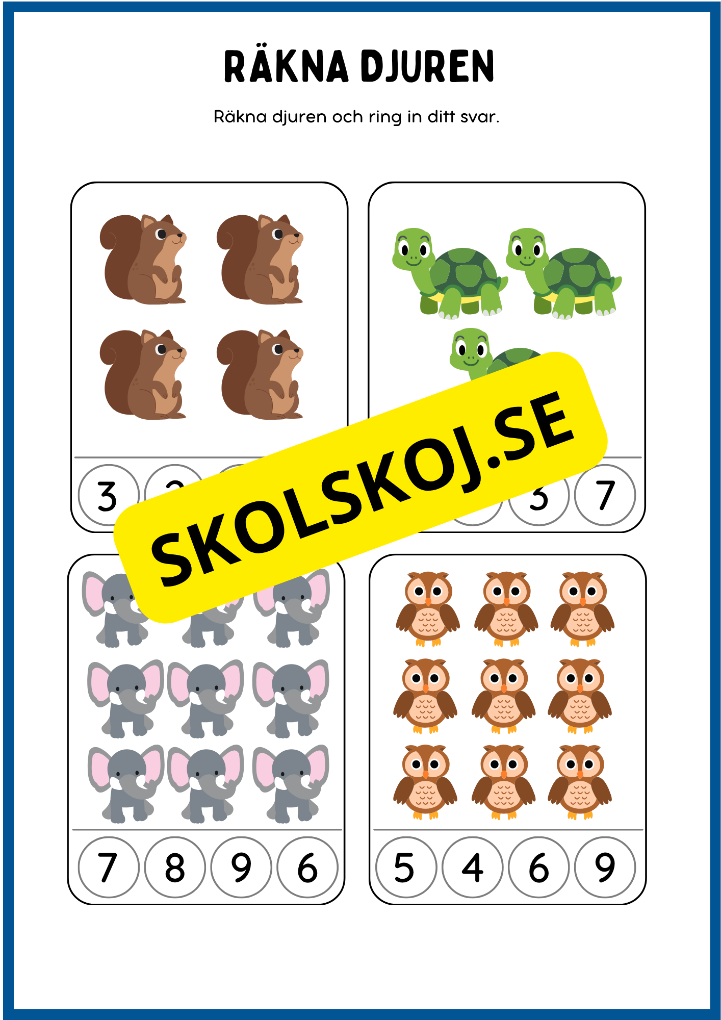 Lär dig siffror och tal 0 - 10