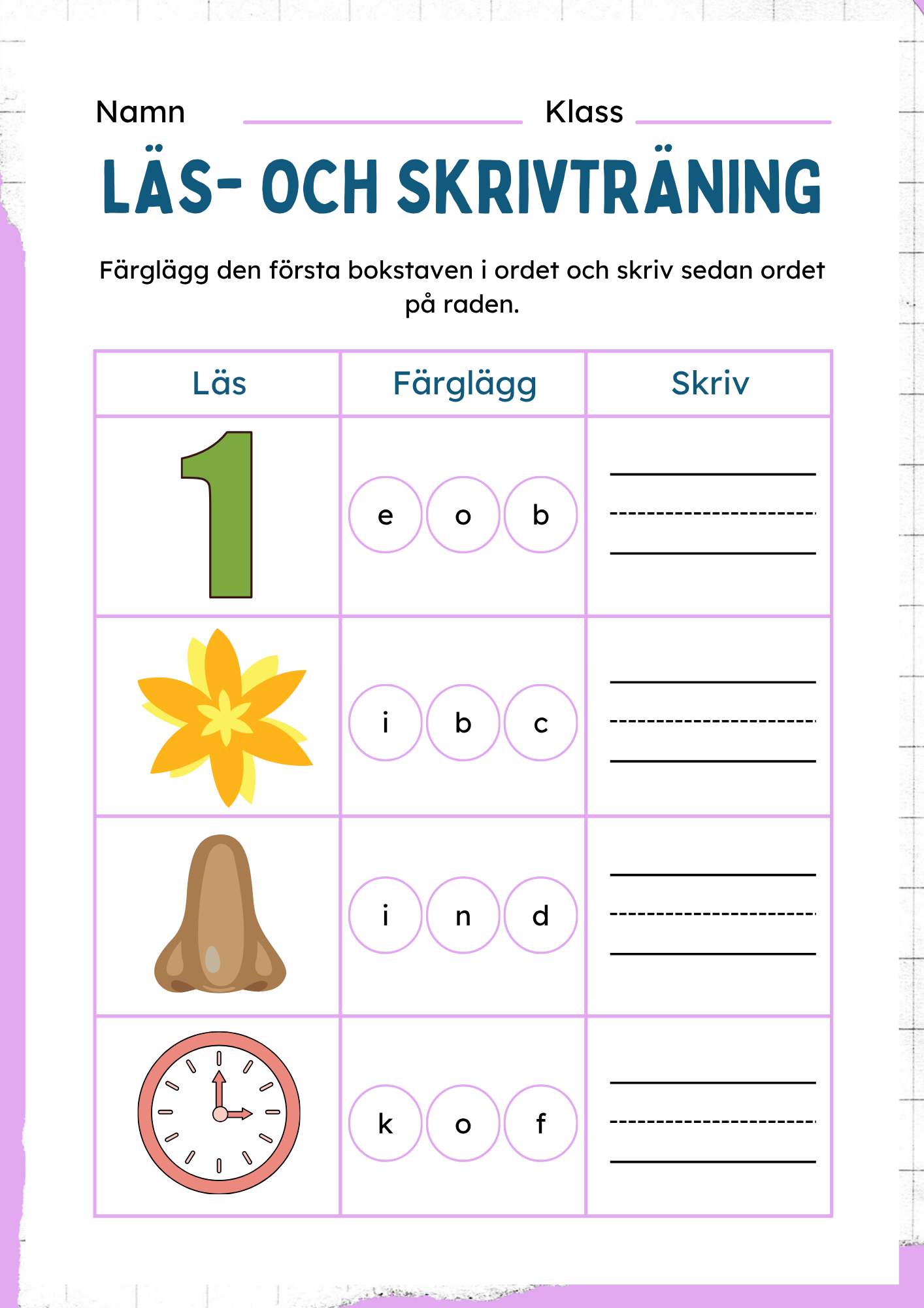 Läs- och skrivträning