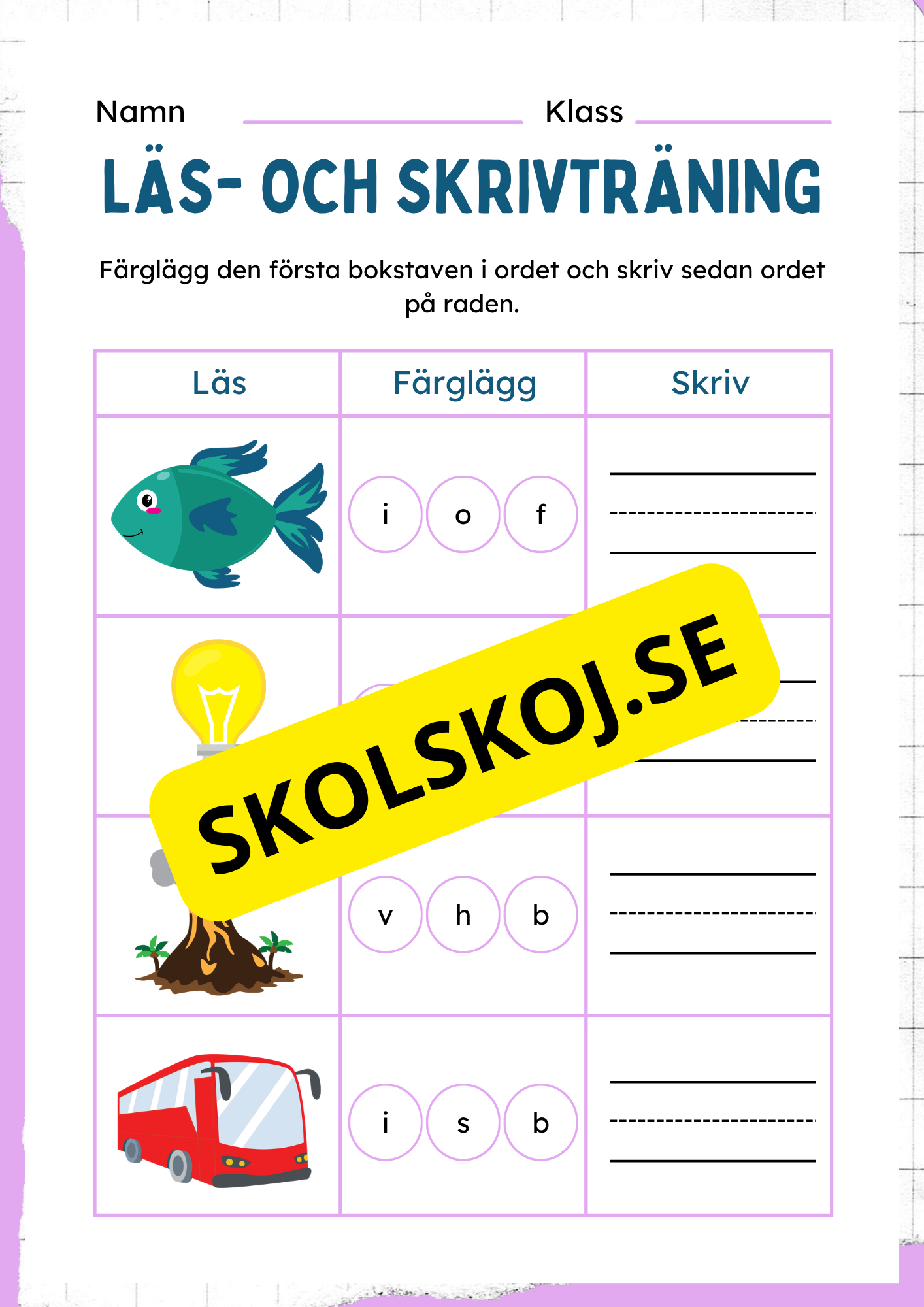 Läs- och skrivträning