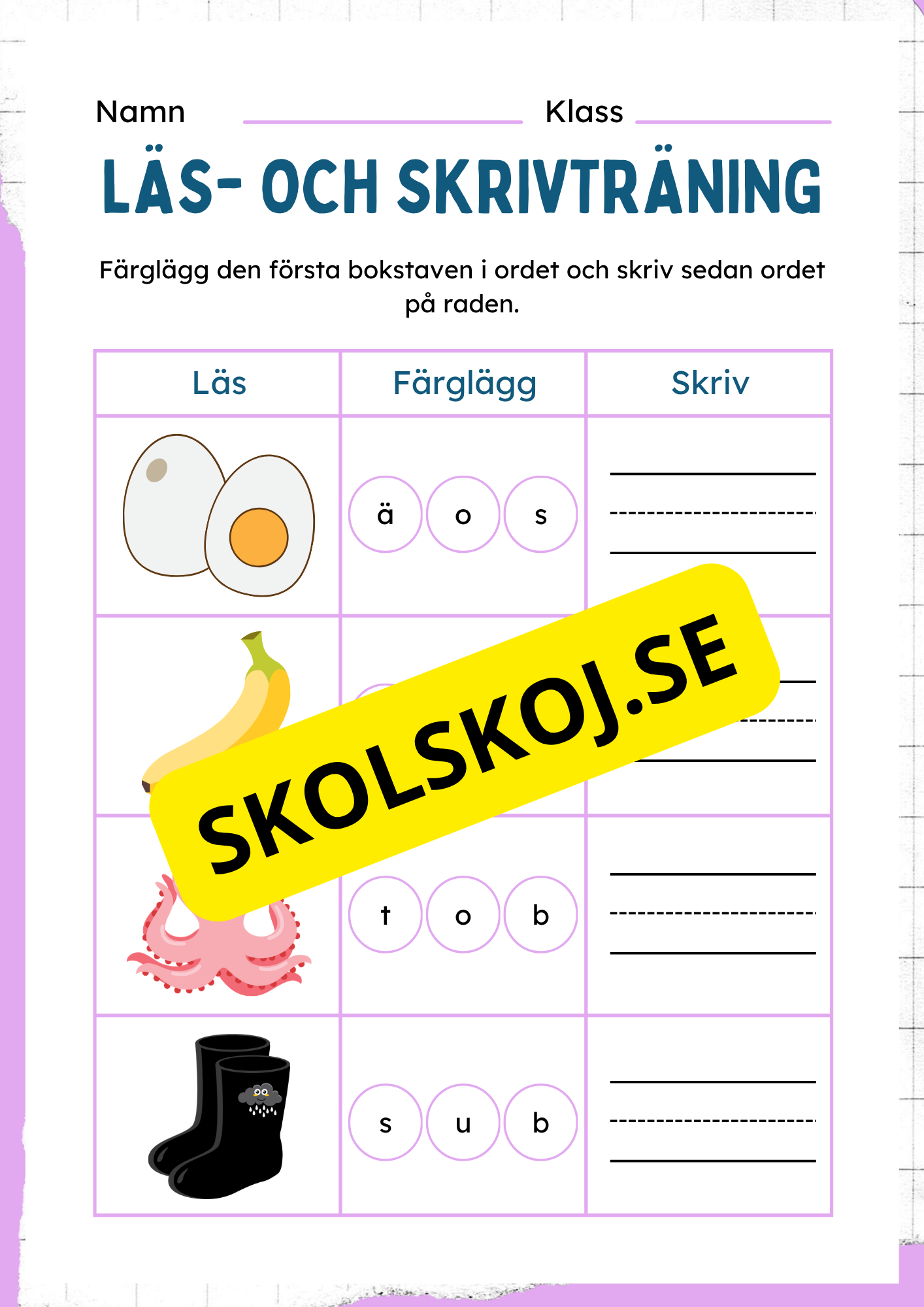Läs- och skrivträning