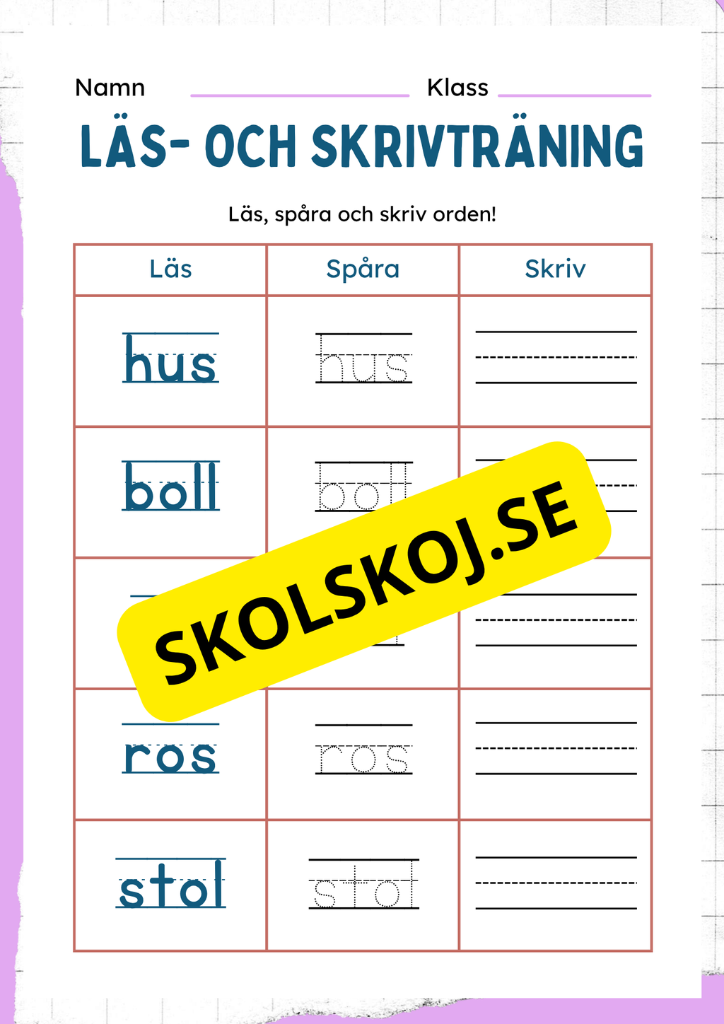 Läs- och skrivträning