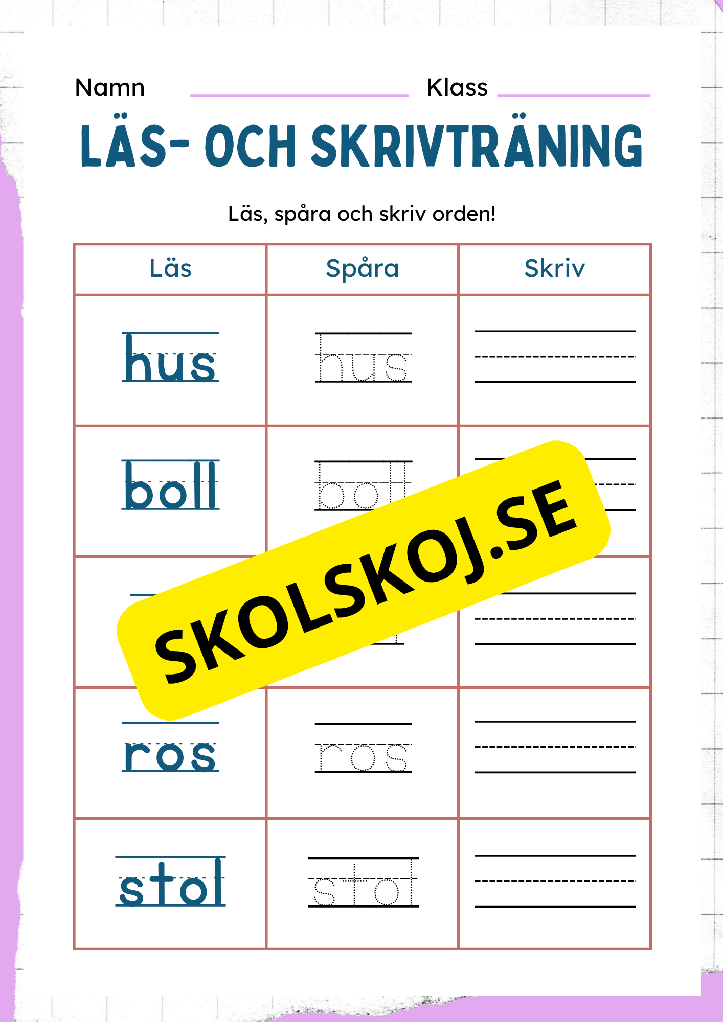 Läs- och skrivträning