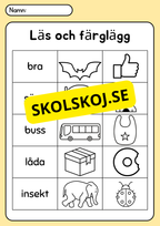 Läs, rita och färglägg - Häfte