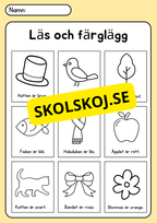 Läs, rita och färglägg - Häfte