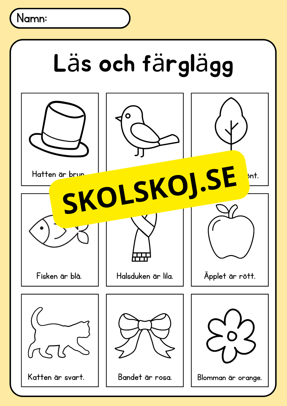 Läs, rita och färglägg - Häfte