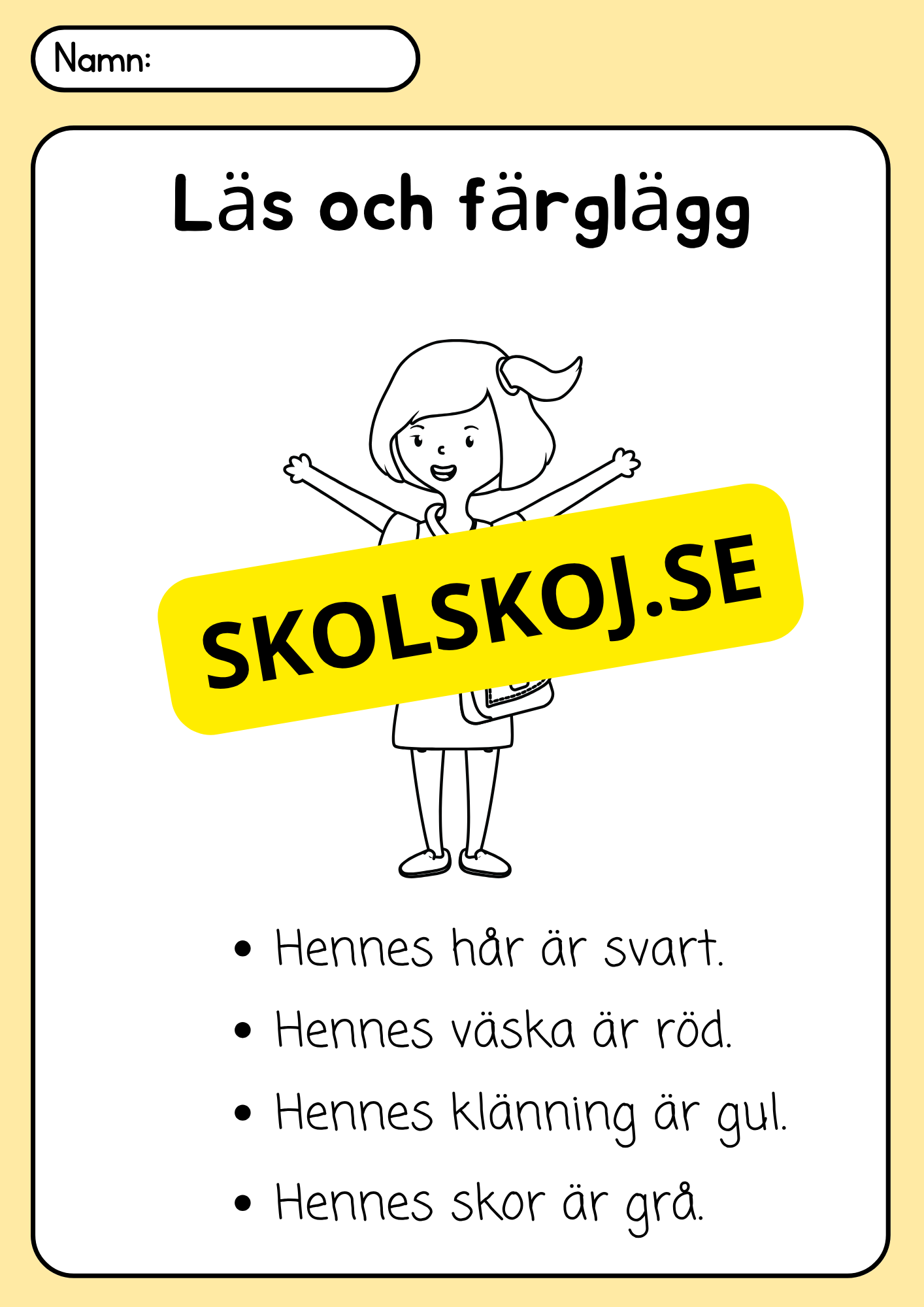 Läs, rita och färglägg - Häfte