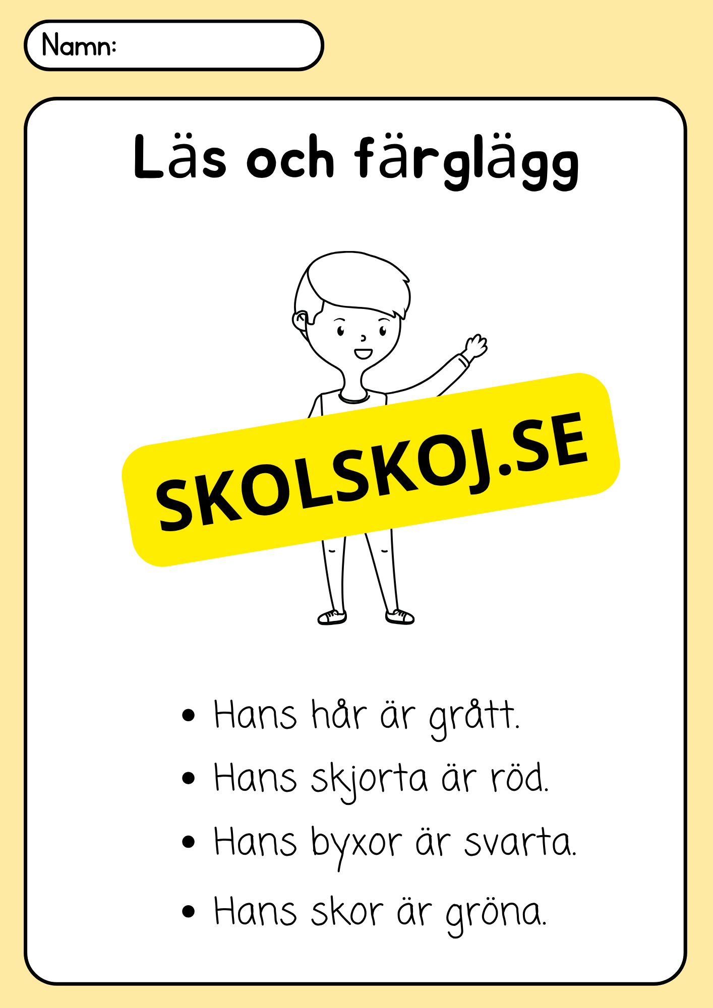 Läs, rita och färglägg - Häfte