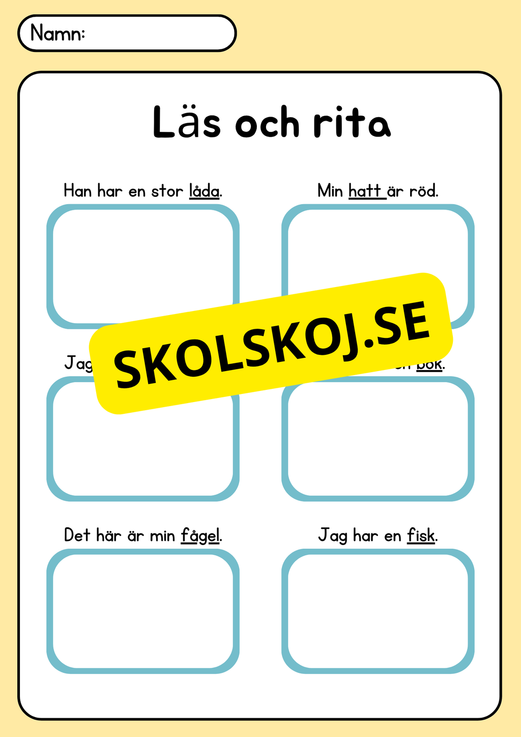 Läs, rita och färglägg - Häfte