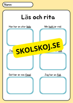Läs, rita och färglägg - Häfte