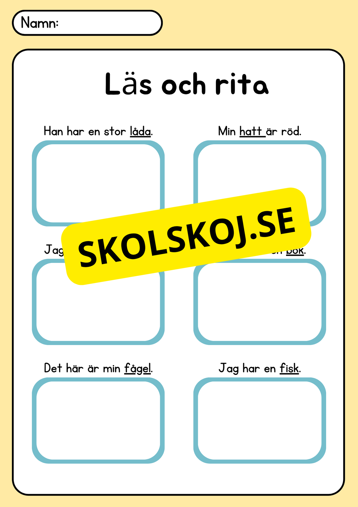 Läs, rita och färglägg - Häfte