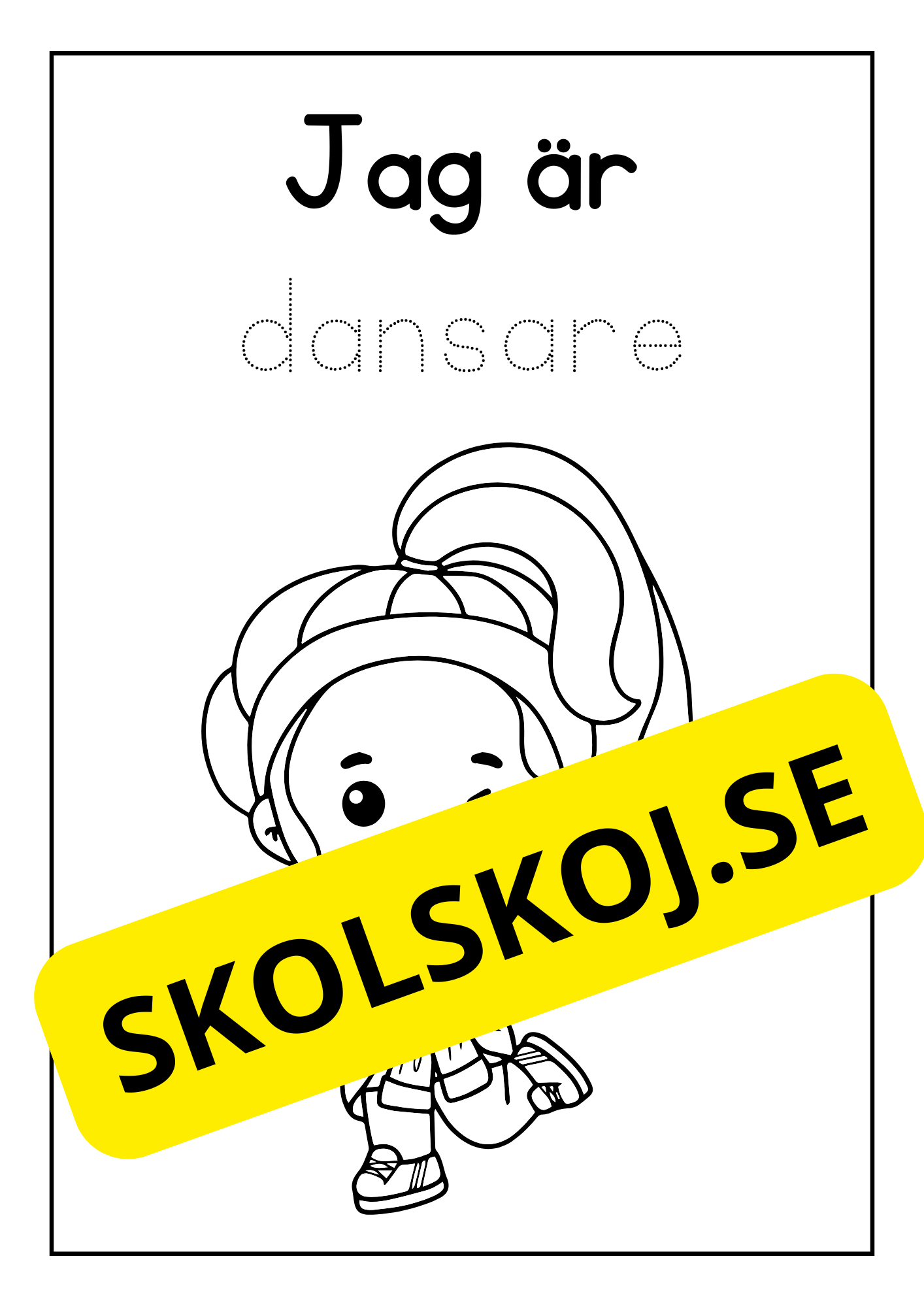 Läs, spåra  och färglägg! tema yrken