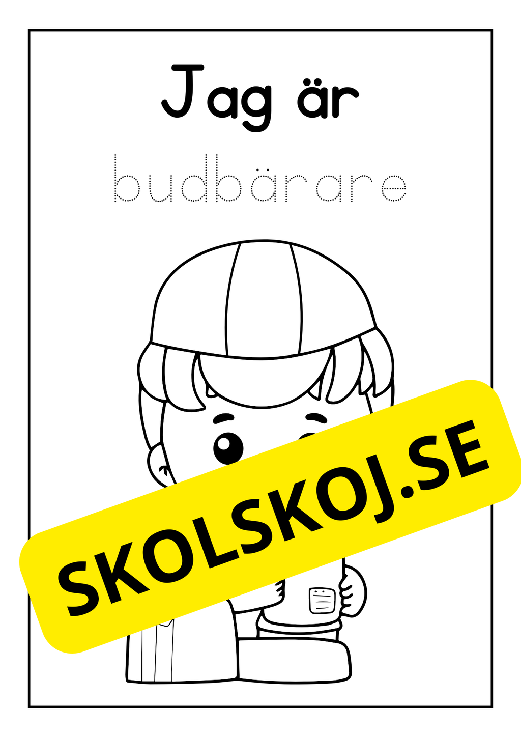 Läs, spåra  och färglägg! tema yrken