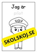 Läs, spåra  och färglägg! tema yrken