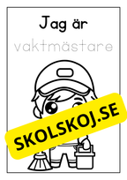 Läs, spåra  och färglägg! tema yrken