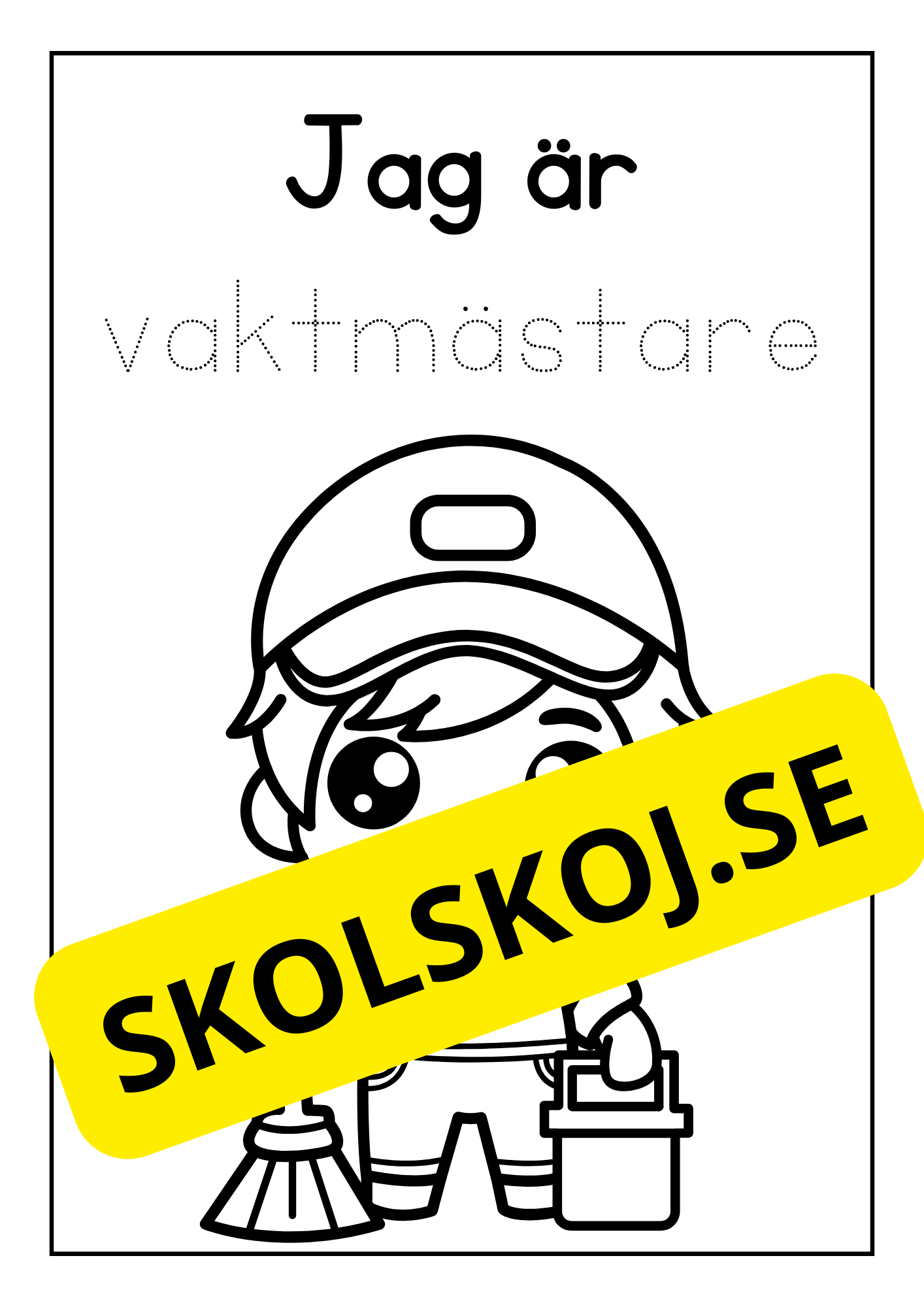 Läs, spåra  och färglägg! tema yrken