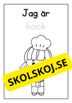 Läs, spåra  och färglägg! tema yrken