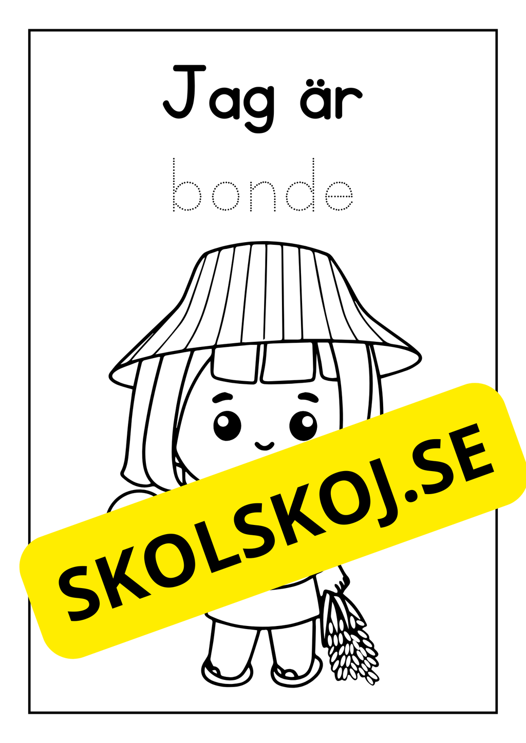 Läs, spåra  och färglägg! tema yrken