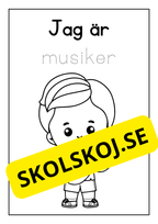 Läs, spåra  och färglägg! tema yrken