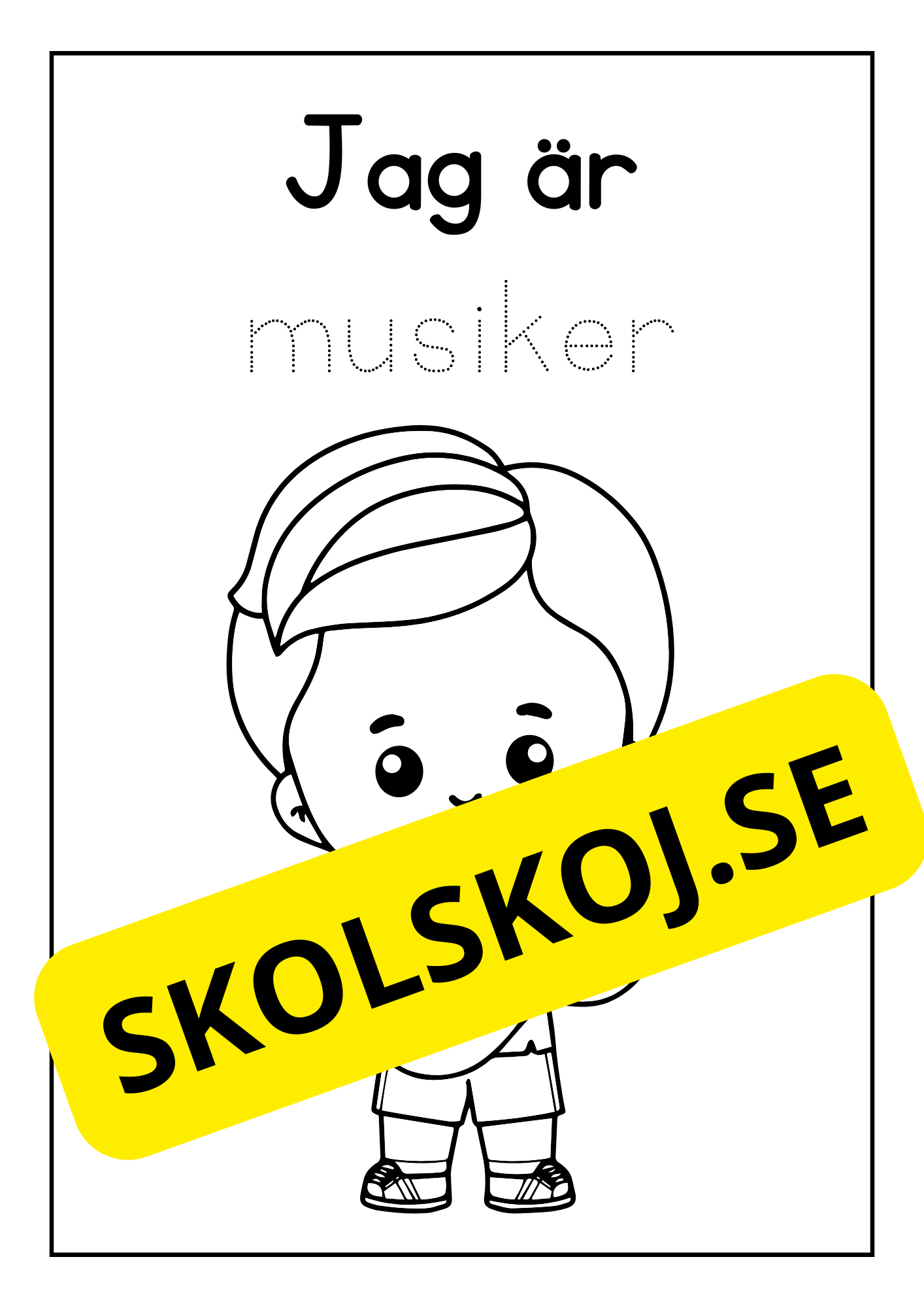 Läs, spåra  och färglägg! tema yrken