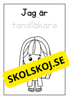 Läs, spåra  och färglägg! tema yrken