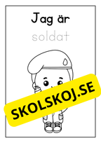 Läs, spåra  och färglägg! tema yrken