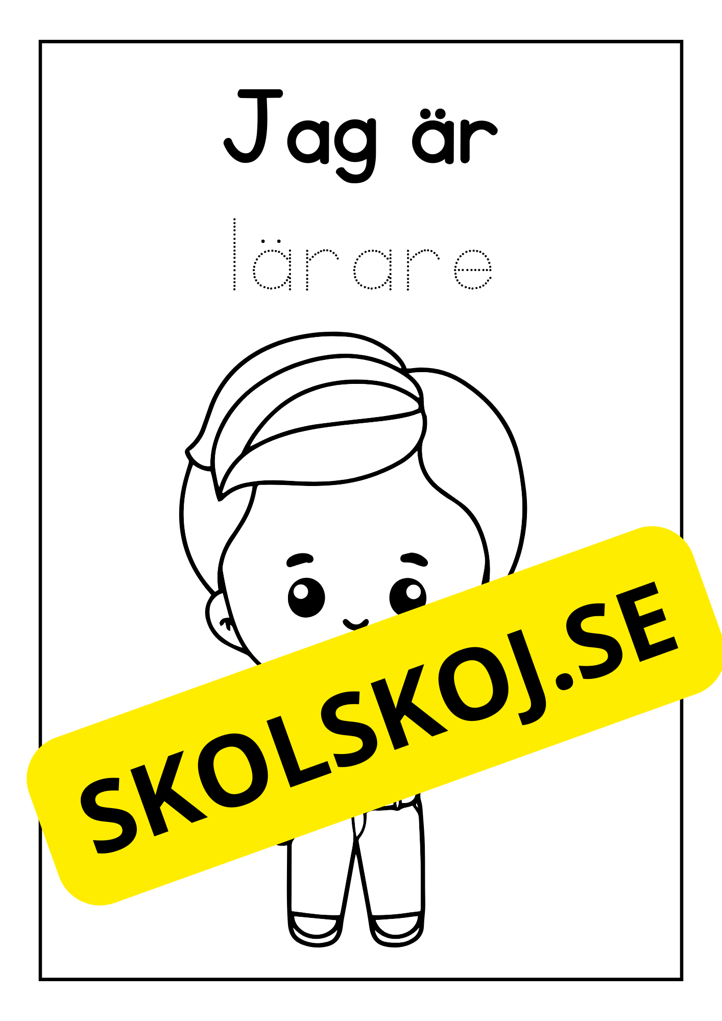 Läs, spåra  och färglägg! tema yrken
