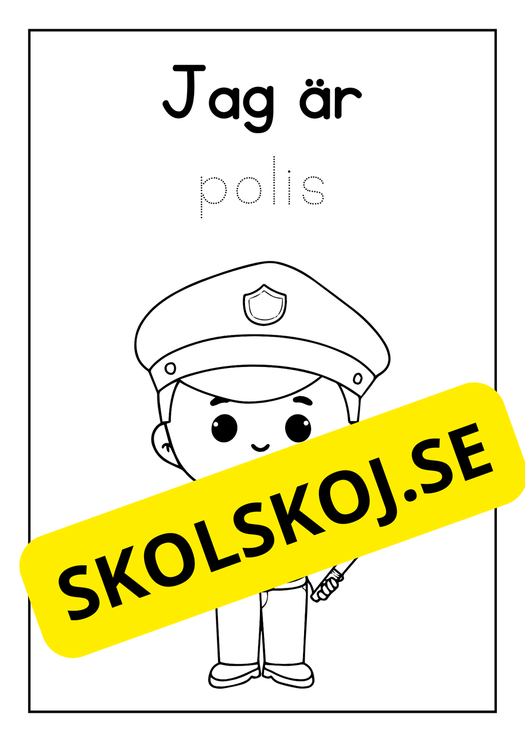 Läs, spåra  och färglägg! tema yrken