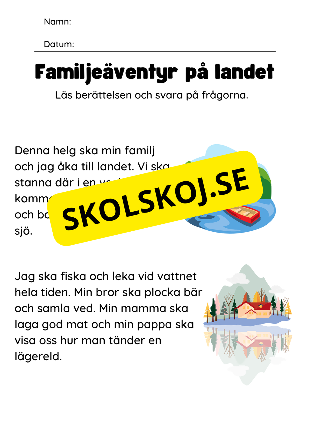 Läsförståelse - Enkel - Årskurs 2 - 3