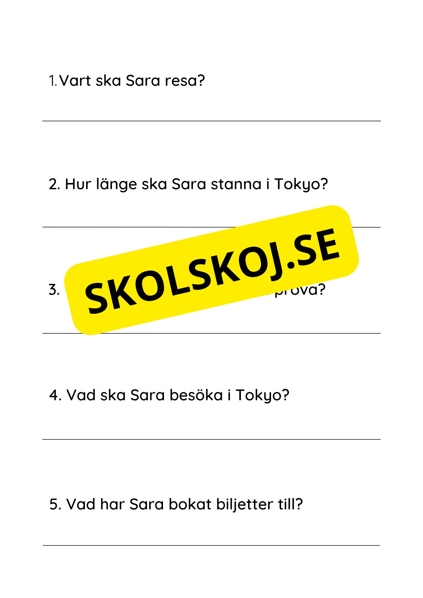 Läsförståelse - Enkel - Årskurs 2 - 3