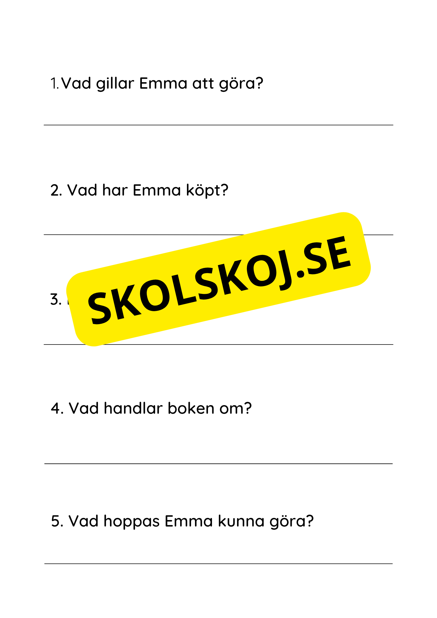 Läsförståelse - Enkel - Årskurs 2 - 3