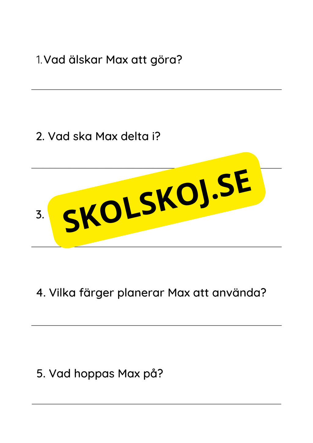 Läsförståelse - Enkel - Årskurs 2 - 3