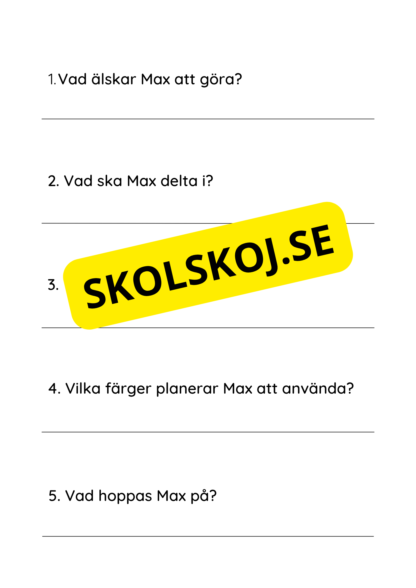 Läsförståelse - Enkel - Årskurs 2 - 3