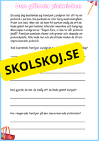 Läsförståelse - Årskurs 3 - 4 - Häfte