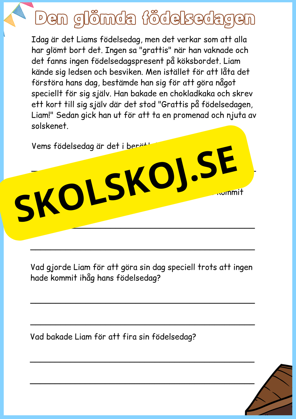 Läsförståelse - Årskurs 3 - 4 - Häfte