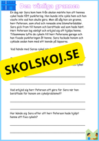 Läsförståelse - Årskurs 3 - 4 - Häfte