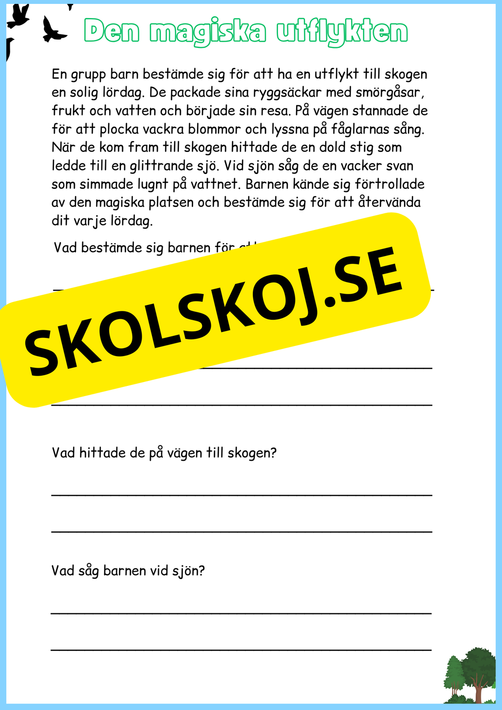 Läsförståelse - Årskurs 3 - 4 - Häfte