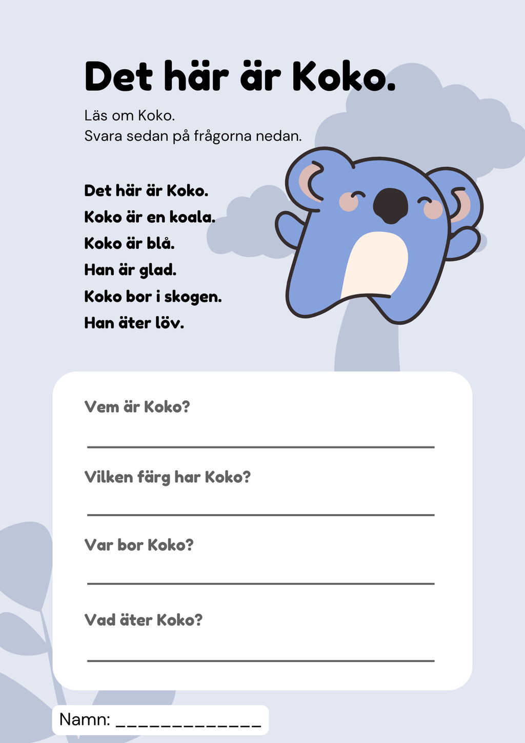 Läsförståelse - Lättläst